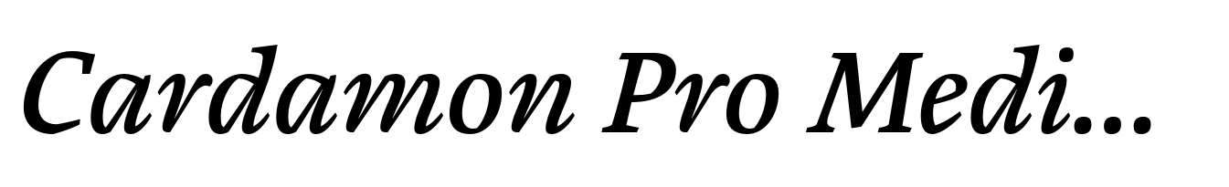 Cardamon Pro Medium Italic